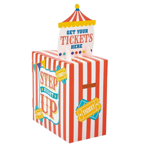4" x 7" x 11 3/4" Carnival Cardstock Ticket Dispenser