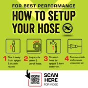 Flexzilla SwivelGrip Garden Hose 5/8 in. x 75 ft., Lightweight All-Weather Water Hose, Durable and Flexible, Leak-Free Connections, ZillaGreen