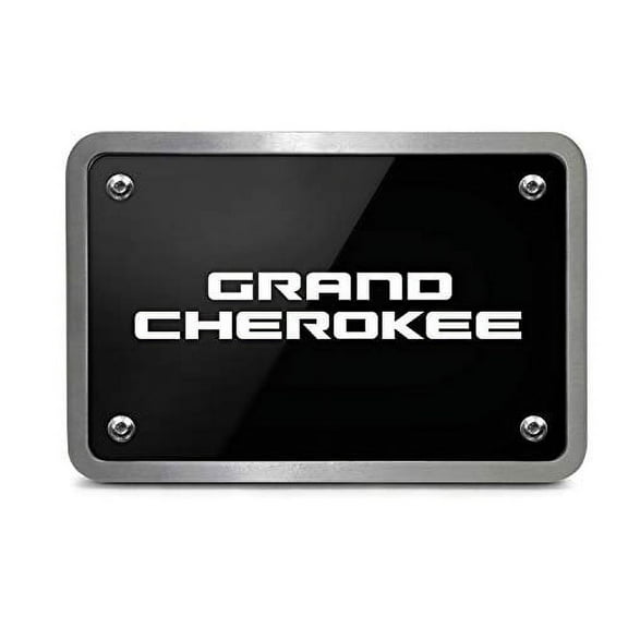 Jeep Grand Cherokee UV Graphic Black Thick Solid Billet Aluminum 2 inch Tow Hitch Cover