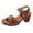 Brown, variant on Womens Chunky Block Heels Platform Heels Open Toe Ankle Strap Pumps Evening Dance Party Dress Shoes