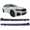 thumbnail image 2 of Ikon Motorsports Side Skirts Compatible With 2019-2023 BMW 3 Series G20 Sedan 4-Door M-Tech Style Rocker Panel Diffusers Lips Pair, 2 of 2