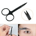 thumbnail image 3 of 11PCS Women Eyebrow Tweezers Kit, Stainless Steel Trimming Set Includes Razor, Scissors and Brush with Comb Black, 3 of 9