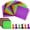 Black, Orange, Purple, Fluorescent Green, variant on 104 Cello Sheet Cello Paper Sheet, Multicolor, 6 x 8 Inch