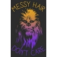 thumbnail image 2 of Women's Star Wars Messy Hair Don't Care Chewie Graphic Tee Black Large, 2 of 3