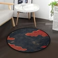 thumbnail image 5 of Black Background with Red Clouds Memory Foam Bath Mat 36" Absorbent Rug with Non Slip Base and 4 Bonus Pads, 5 of 6