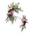thumbnail image 1 of 2 arcos florales colgantes, arreglo floral artificial decorativo Vino rojo, 1 of 9