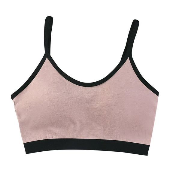 ameIAEA Cotton Bras for Women V Neck Sport Bra Spaghetti Strap Padded Athletic Gym Tank Tops