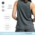 thumbnail image 3 of Hello Mello CuddleBlend Lounge Tank Top Relaxed Fit Pajama Top, Black Small (Women's), 3 of 9