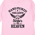 thumbnail image 4 of Inktastic Handpicked for Earth by My Sister in Heaven with Angel Wings Boys or Girls Long Sleeve Toddler T-Shirt, 4 of 5