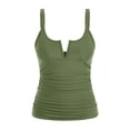 thumbnail image 4 of Ailaofu Fashion Women's Sleeveless Solid Swimsuit Push-Up Padded Swimwear Swimsuit Blouse, 4 of 5
