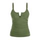 thumbnail image 5 of Traje de Baño de Cobertura Completa de las Mujeres sin Mangas Sólido Empujado Acolchado Traje de Baño con Cuello en V con Detalles, Ropa de Playa de Poliéster Spandex para la Piscina de Verano, 5 of 5