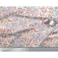 thumbnail image 2 of Soimoi Cotton Poplin Fabric Leaves,Floral & Paisley Block Print Sewing Fabric Yard 42 Inch Wide, 2 of 3