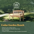 thumbnail image 2 of All Things Cedar 51 Inch Wood Garden Bench, Outdoor Patio Seating, Natural, 2 of 8