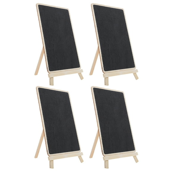 HOMEMAXS 4pcs Desk Chalkboard Small Blackboard With Stand Desktop Chalkboard Message Board Sign