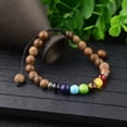 thumbnail image 2 of HOOUN Fashion Men's 8MM Multilayer Wooden Beaded Elasticity Charm Women's Bracelets-040-6, 2 of 4