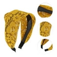thumbnail image 3 of Unique Bargains 1 Pc Delicate Lace Headband 6.3"x3.15" Yellow, 3 of 6