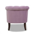 thumbnail image 3 of Maklaine Mid-Century Hardwood Tufted Accent Chair in Lavender, 3 of 16