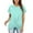Green, variant on YOUSNH Women's Casual Knot Ruched Short Sleeve T Shirt Round Neck for Spring & Summer T-shirts for Women 2024 Grey M