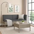 thumbnail image 6 of Outdoor 3pc Patio Sofa Set with Table, Dark Gray Cushions, Poly Rattan, 6 of 7