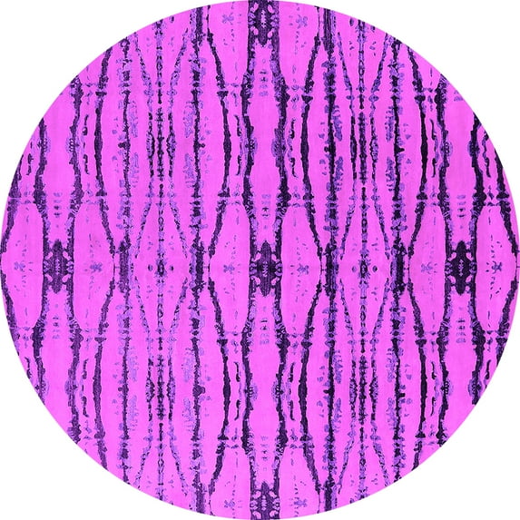 Ahgly Company Indoor Round Oriental Pink Industrial Area Rugs, 6' Round