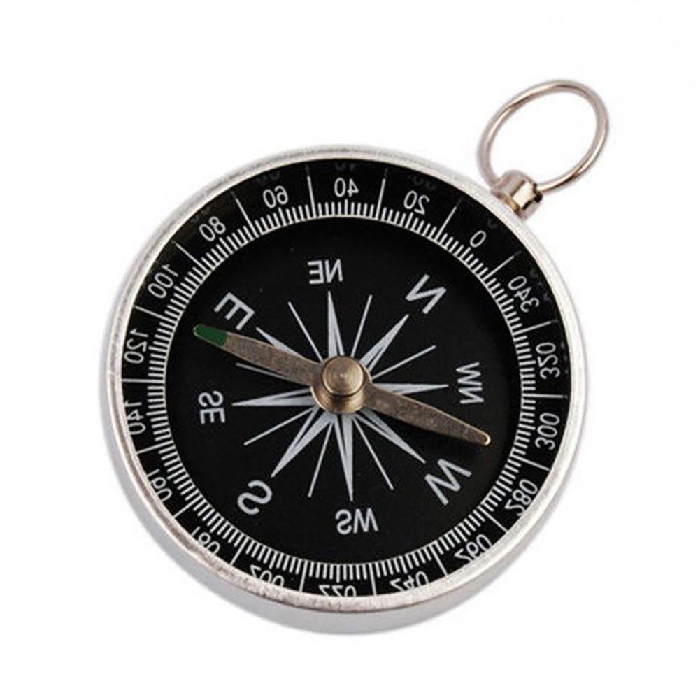 Mini Portable Pocket Compass Camping Hiking Navigation Key Ring Indoor Outdoor 
