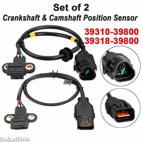 Set Camshaft & Crankshaft Position Sensor Fit For 2003-2006 Kia Sorento 3.5L NEW