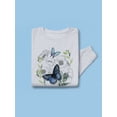 thumbnail image 3 of Butterflies Floral Art Sweatshirt Women -Jennifer Paxton Parker Designs, Female Medium, 3 of 4