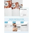 thumbnail image 5 of No Hook Cloth Fabric Shower Curtain with Snap in Liner, Orange Eucalyptus Waterproof Shower Curtains Set with See Through Top Window, Botanical Leaves Branch Spring Summer Bath Curtains 72"x72", 5 of 6