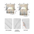 thumbnail image 5 of Spring Dandelion Swag Kitchen Curtains Sets for Windows 24 Inch Length, White Botanical Nature Flowers Plants Short Window Curtain Panels Swags Valances and Tiers 3 Piece Set for Cafe/Dining Room, 5 of 5