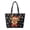 Black Christmas Reindeer, variant on Christmas Light Print Quilted Large Tote Bag for Women Spacious Shoulder Purse Handle Handbag for Holiday Shopping, Work Commute, Winter Travel, Xmas Gift