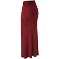 thumbnail image 2 of Made by Johnny Women's Lightweight Floor Length Maxi Skirt XXL MERLOT, 2 of 7