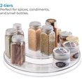 thumbnail image 3 of Linus Lazy Susan Cabinet Turntable - 2-Tier Organizer Tray for Kitchen Pantry or Countertops - 11", Clear, 3 of 5