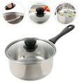 thumbnail image 4 of 1 Set Stainless Steel Milk Pot Handheld Soup Pot Stovetop Cooking Pot Kitchen Milk Heater, 4 of 8