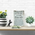 thumbnail image 3 of A piece of ironic metal retro Iron plaque - 8x12 inches, sometimes it's too late, funny poster, Decor for Patio, Bar, for Man Cave, or Home - Easy to Hang, Durable & Fade-Resistant, Outdoor Decor, 3 of 7