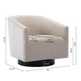thumbnail image 7 of Comfort Pointe Geneva Oatmeal Wood Base Swivel Chair, 7 of 7