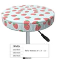 thumbnail image 4 of KLL Hand Drawn Strawberry Round Bar Chair Cushion Cover 12 inch ,Bar Stool Protector with Elastic, Soft Washable, 4 of 6
