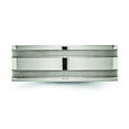 thumbnail image 3 of Titanium Grooved 8mm Brushed and Polished Band, 3 of 9