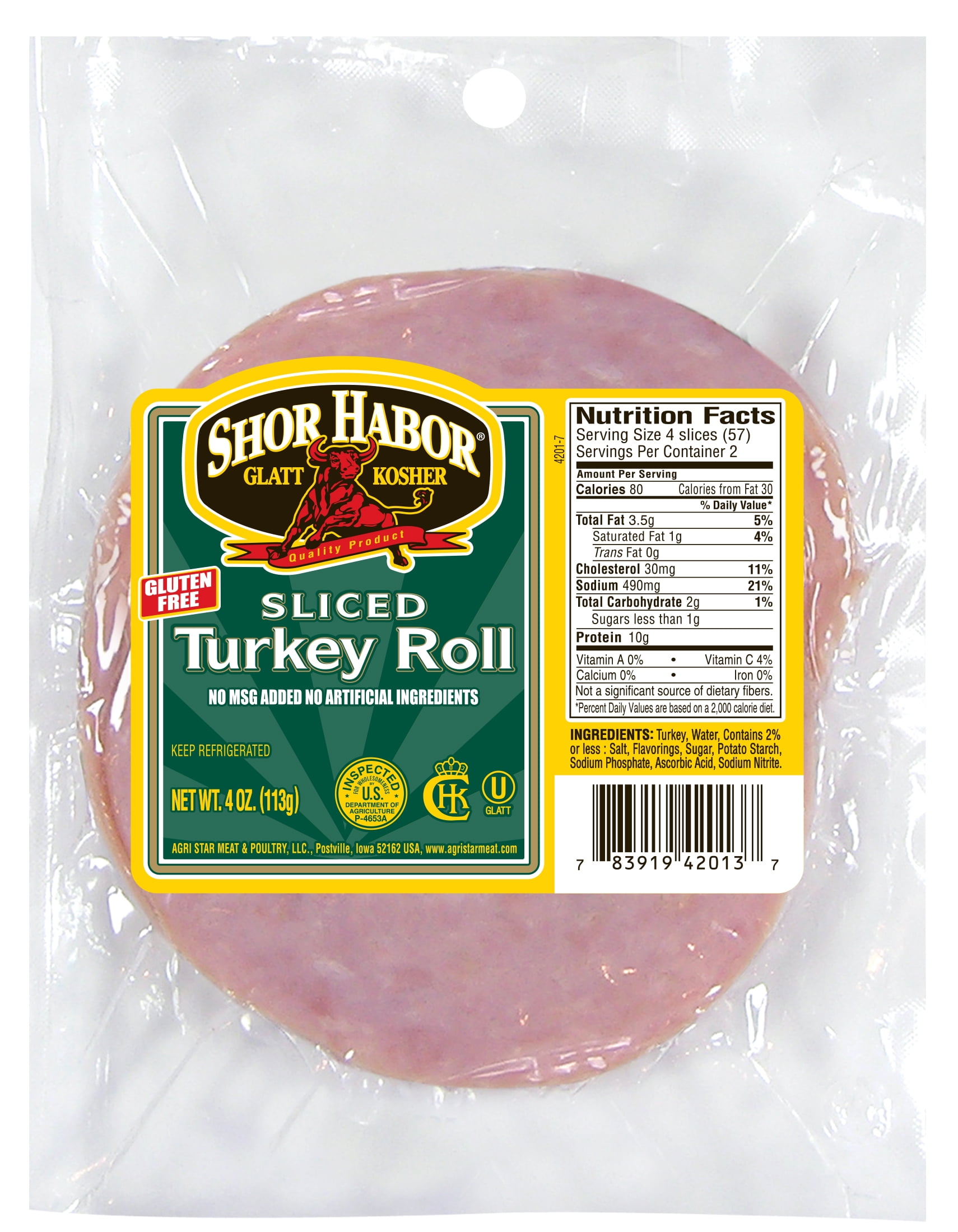 Shor Habor White Turkey Roll, 4 Oz.