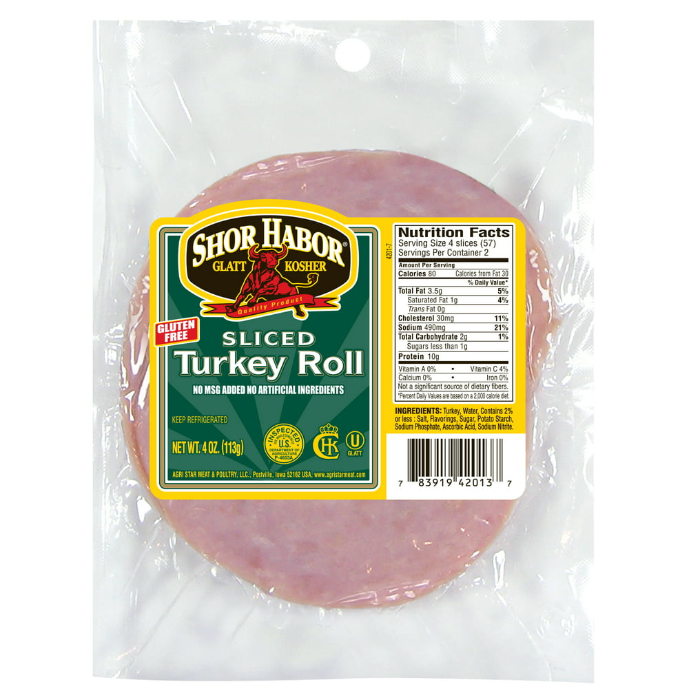 Shor Habor White Turkey Roll, 4 Oz. - Walmart.com ...