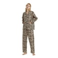 thumbnail image 5 of GLOBAL Women's 100% Cotton Flannel Pajama Set - Cozy Winter 2-Piece Loungewear with Button-Down Top & Pants, Size S-3XL, 5 of 6