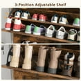 thumbnail image 4 of YouTrend Shoe Storage Cabinet with 2 Flip Drawers, Farmhouse Shoe Organizer for Entryway, Brown, 4 of 11