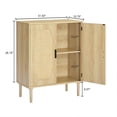 thumbnail image 2 of Rattan Storage Cabinet with Doors, 31.5'' Sideboard Buffet Cabinet Accent Cabinet Buffet Table with Storage for Hallway, Entryway Living Room and Dining Room Natural, 2 of 6