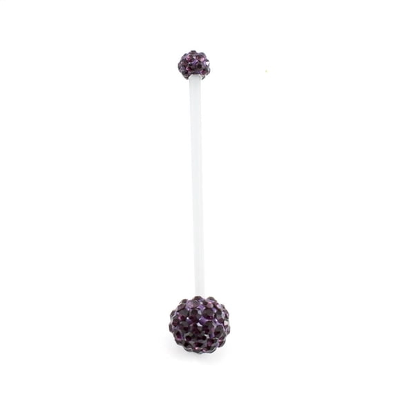 Pregnancy Belly Button Ring with Bioflex Shaft and Ferido Ball 14G
