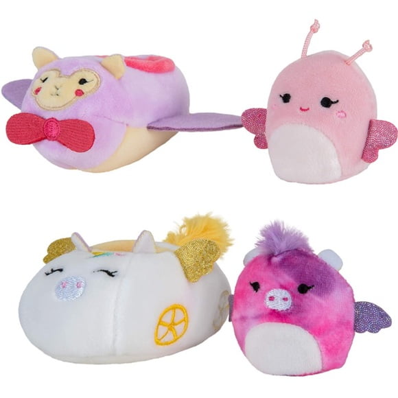 Squishville by Squishmallows Maribel in Plane & Willow in Carriage Two 2â Soft Mini-Squishmallow