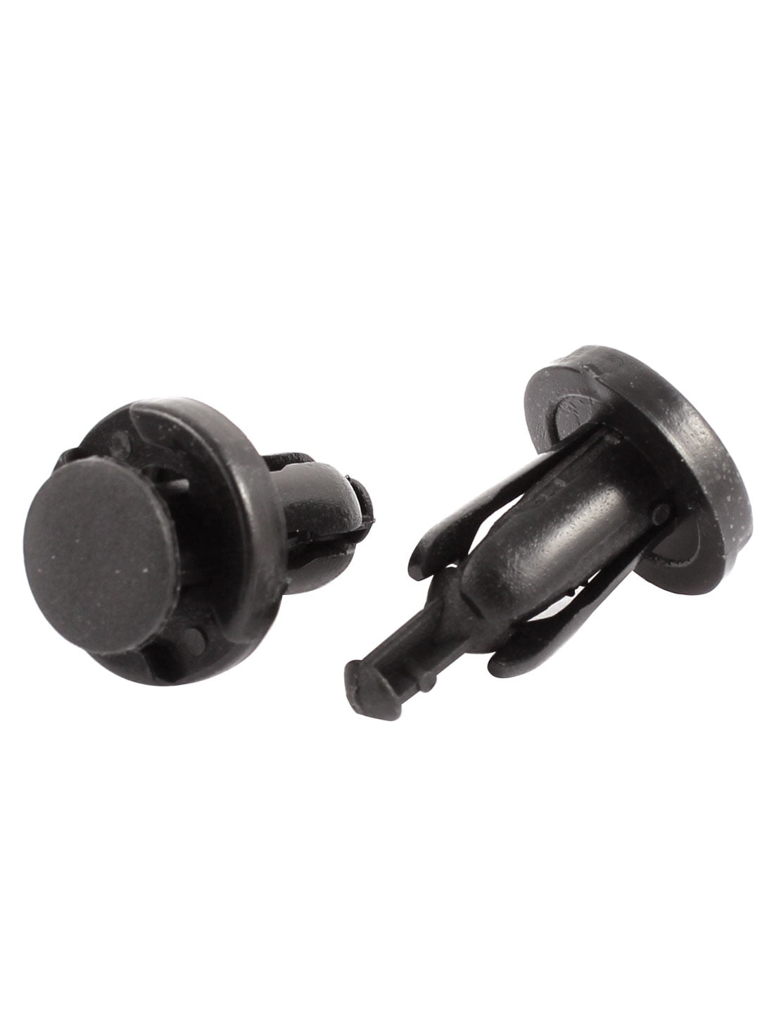 100 Pcs Black Plastic Splash Guard Moulding Bumper Clips 10mm x 20mm x 21mm