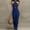 *Dark Blue, variant on ClodeEU Women's Halter Neck Sleeveless Midi Dress,Bodycon Casual Summer Dress Black,Women's Plus M