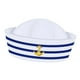 thumbnail image 5 of Sombrero de marinero,Sombrero de marinero,sombrero de marinero,fiesta temática náutica,Yate Barco Sombreros Sombreros Club Nocturno,Gorra de vela azul y blanca para festivales de, 5 of 8