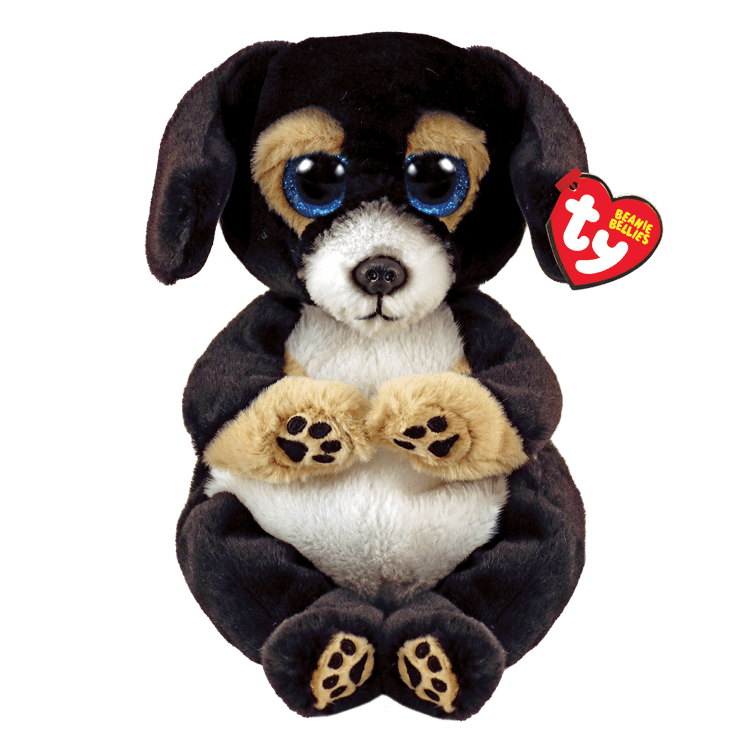 TY Beanie Baby (Beanie Bellies) - RANGER the Black Dog (6 Inch) Stuffed  Animal Plush 
