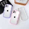 thumbnail image 2 of for iPhone 11 Pro Max Case Cute Shockproof Clear Hybrid Slim Wave Frame Shape Phone Protective Case for iPhone 11 Pro Max 6.5 INCH Pink, 2 of 14