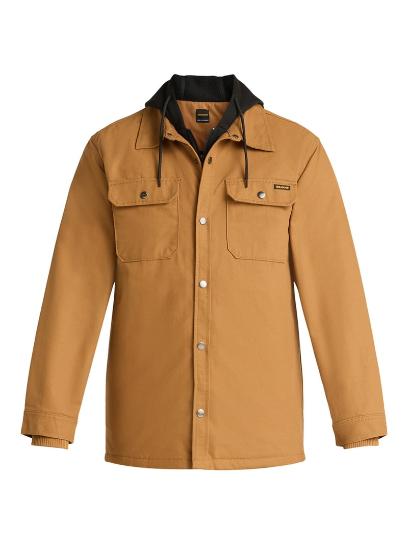 Brahma Men's Hooded Shirt Jacket, Midweight, Sizes S-3XL - Walmart.com